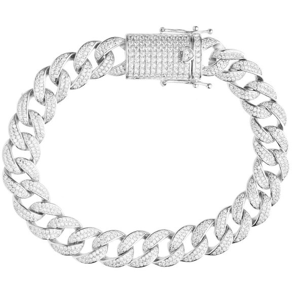 Other - **Premium Bling*925 sterling silver bracelet-MIAMI